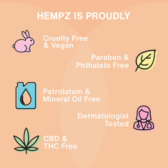 Hempz bottle on vanity illustrating self-care routine and subtle shimmer