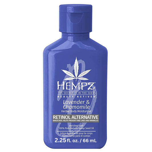 Hempz mini tube front view showing label and travel-friendly size benefit