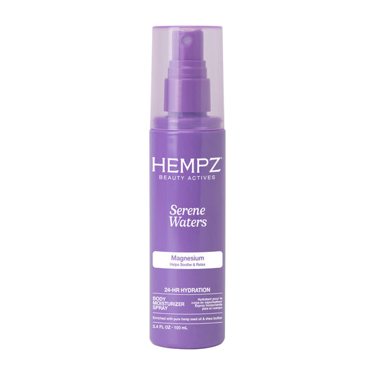 Hempz Serene Waters front packaging showing bottle and label for easy identification