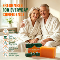 HENGRUNXIN soap displayed in bathroom setting suggesting daily self-care routine
