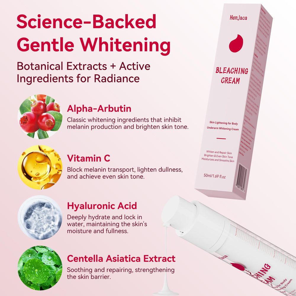 Henjaca cream texture close-up demonstrating lightweight absorption benefit
