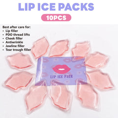 Close-up of a single Herb Life lip ice pack demonstrating leak-resistant seal