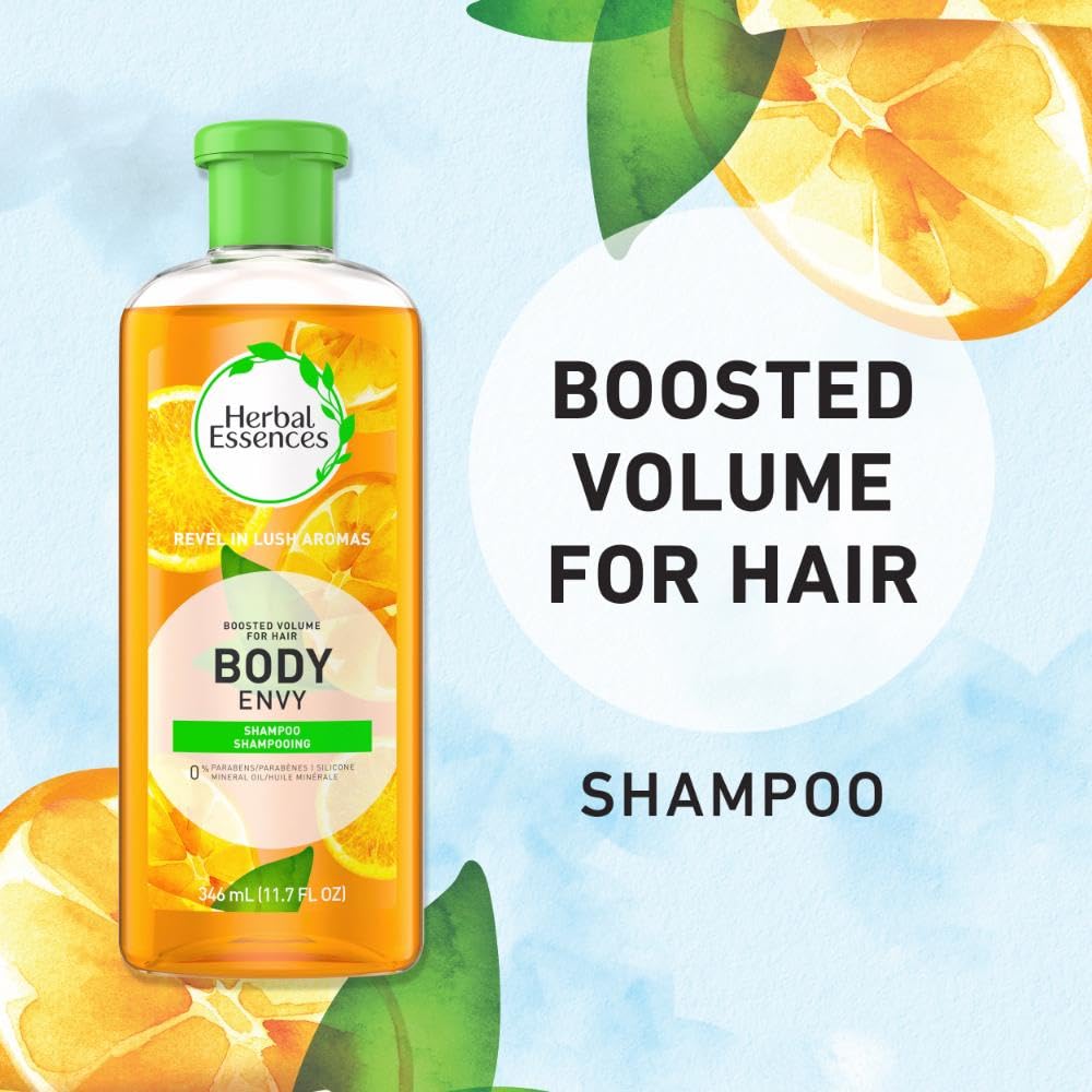 Herbal Essences bottle pump and cap close-up highlighting easy dispensing benefit