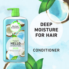 Herbal Essences creamy coconut conditioner texture demonstrating rich hydration