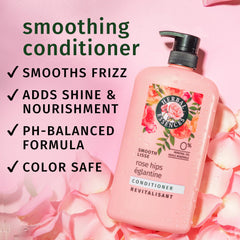 Herbal Essences dispenser pouring conditioner texture for easy application and detangling
