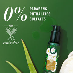Herbal Essences oil texture closeup showing lightweight absorbent finish