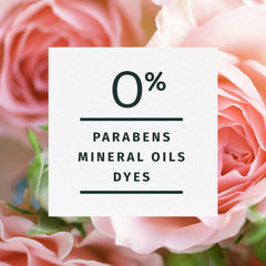 Herbal Essences label focused on rose hips and jojoba extract benefits