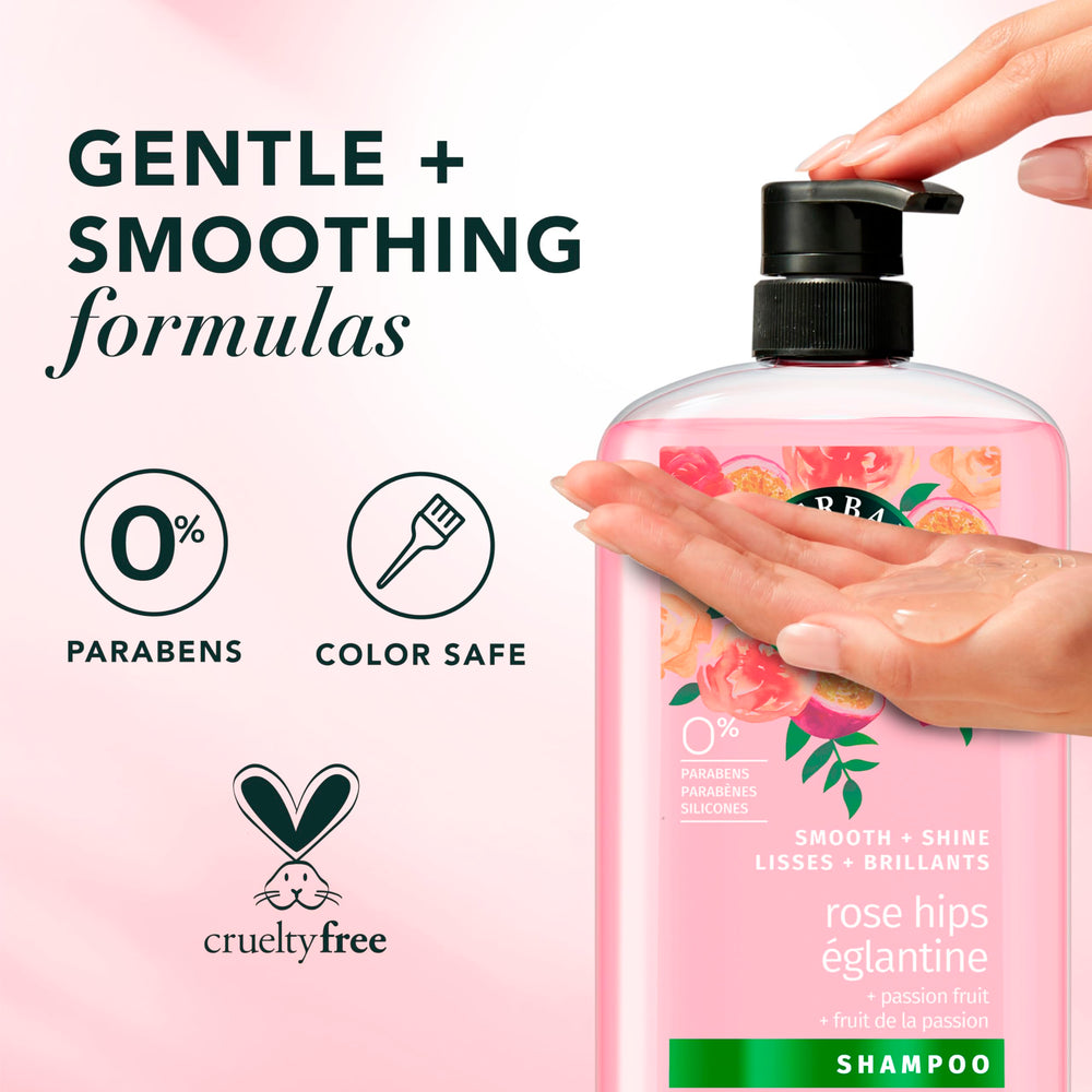 Herbal Essences creamy lather in hand demonstrating gentle cleansing and foam