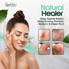 Herblov applying balm on hand to show immediate smoothing benefit