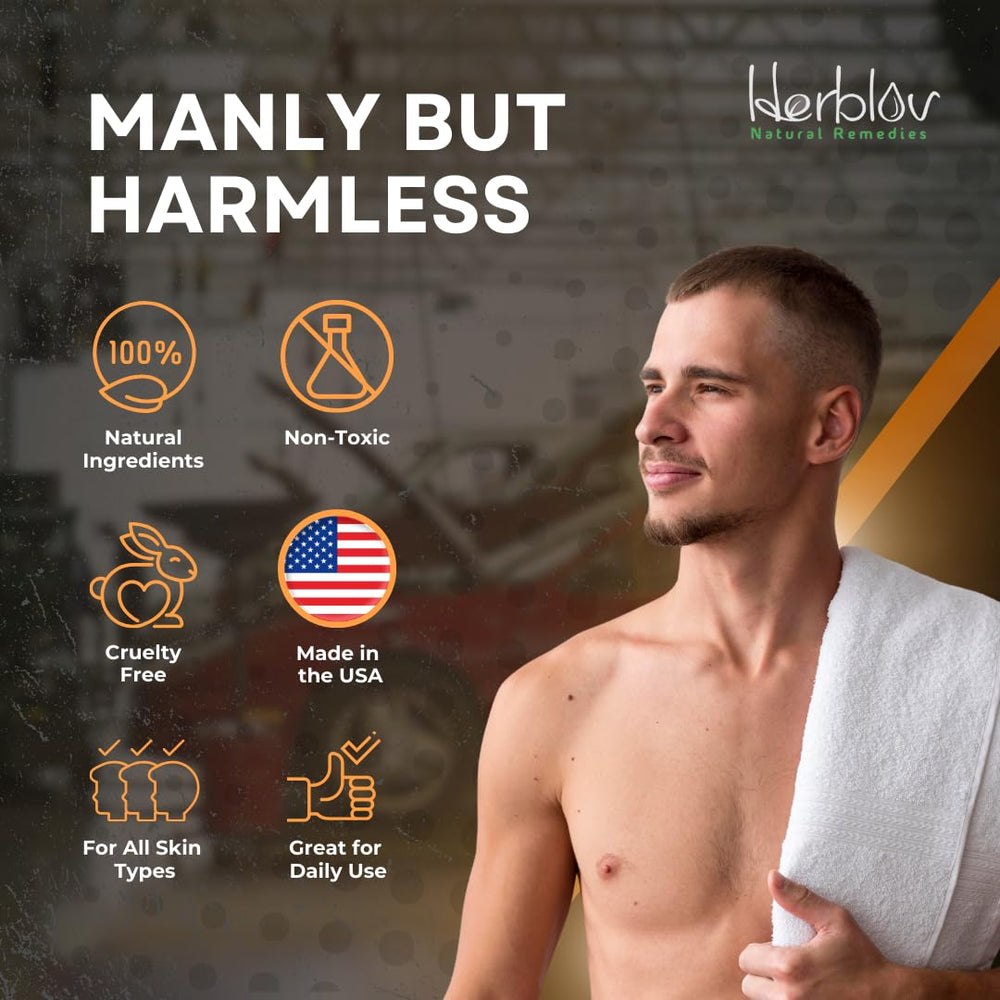 Herblov bar detail with visible coffee granules, highlights exfoliating action
