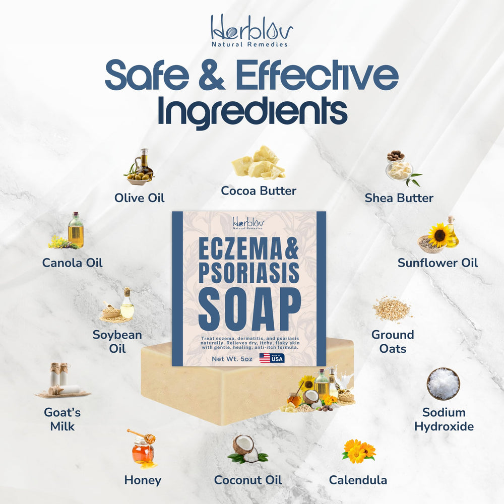 Herblov soap with oatmeal and calendula ingredients emphasizing natural comfort