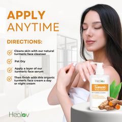 Herblov bottle beside hand showing product size and travel-friendly benefit
