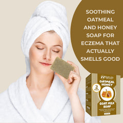 Herblov soap in shower setting illustrating safe, calming wash for sensitive skin