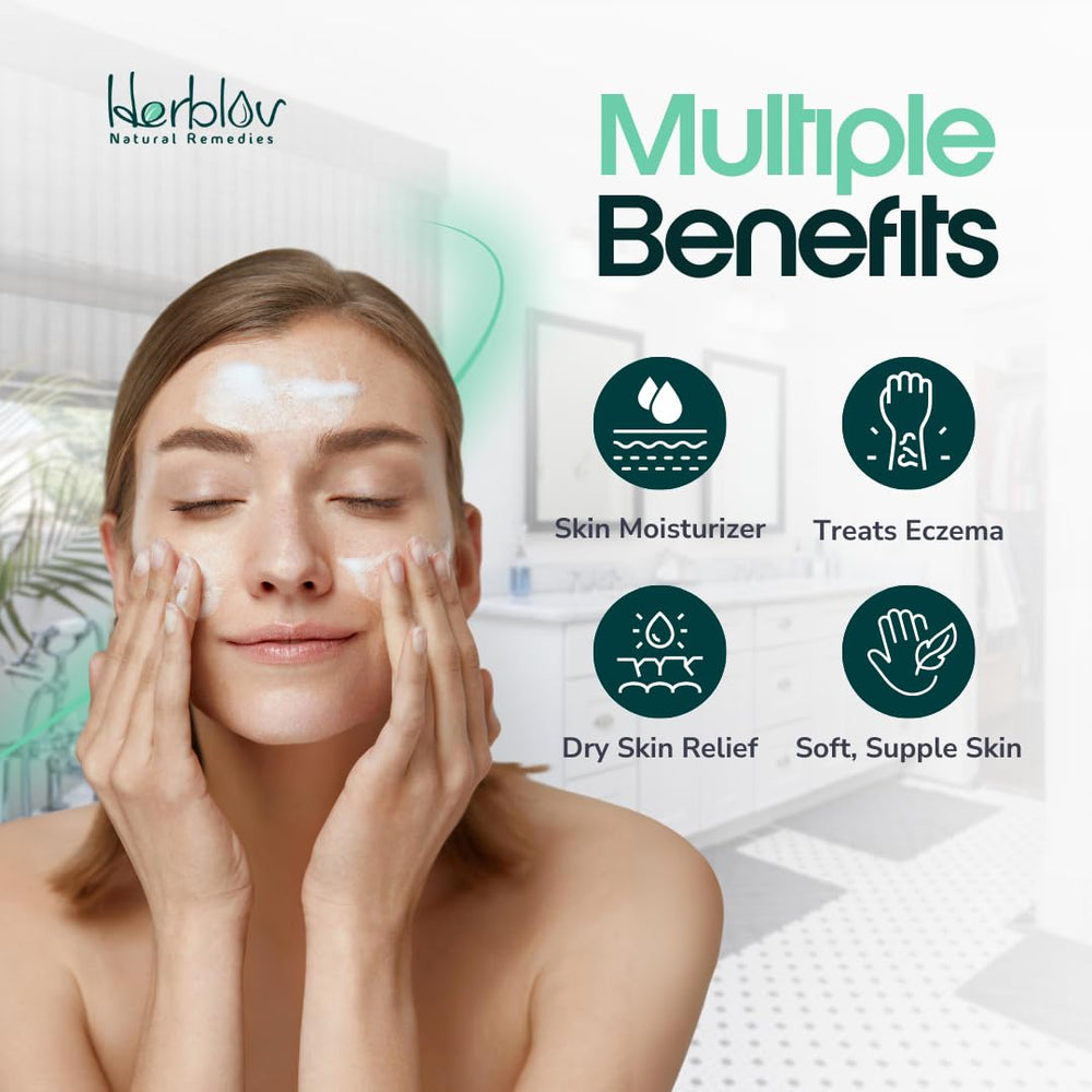 Herblov soap lather in hand demonstrating rich foam and gentle skin cleansing