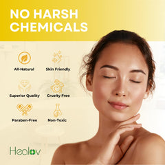 Herblov rinsing demonstration showing clean finish and refreshed skin