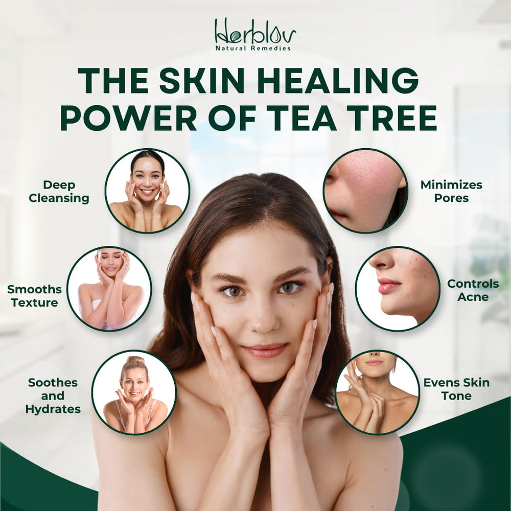 Herblov tea tree soap texture close-up highlighting smooth moisturizing surface