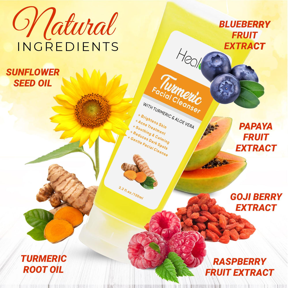 Herblov close-up of creamy turmeric cleanser texture and consistency