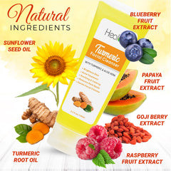 Herblov close-up of creamy turmeric cleanser texture and consistency
