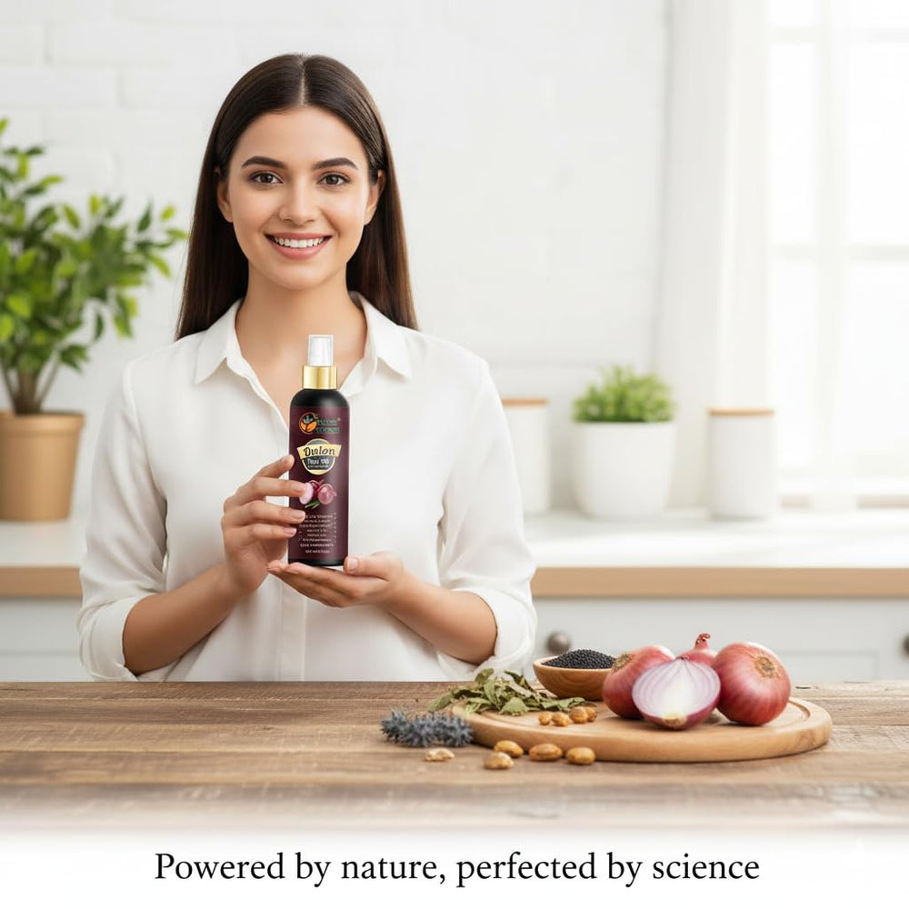 Herbs Botanica scalp application demonstrating massage for improved nutrient delivery