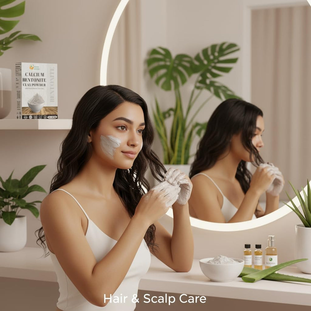 Herbs Botanica applied to model's cheek demonstrating gentle cleansing