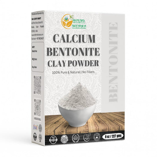 Herbs Botanica front packaging showing 8 oz clay and clear label benefits
