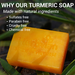 Herbvian single soap bar front view indicating gentle cleansing