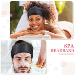 Hercicy headband in spa bathroom lifestyle scene promoting relaxed skincare routines