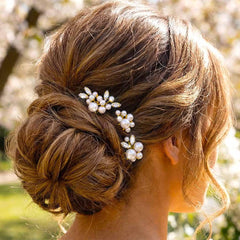 HEREAD gold pack of three bridal pins displayed neatly, adds elegant sparkle