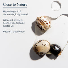 HERITAGE STORE close-up oil texture highlighting rich moisturizing feel
