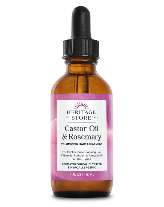 HERITAGE STORE amber bottle front view showing clean label and natural packaging benefit