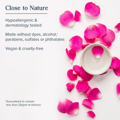 HERITAGE STORE misted through hair demonstrating softness and fragrance benefit