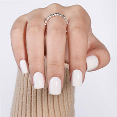 Herlight close detail of nail edge blending at cuticle for natural look