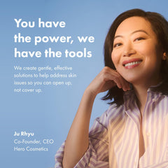 HERO COSMETICS lifestyle bathroom setup showing product in everyday routine