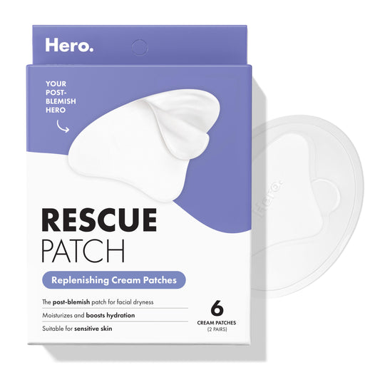 HERO COSMETICS front packaging showing six moisturizing cream patches