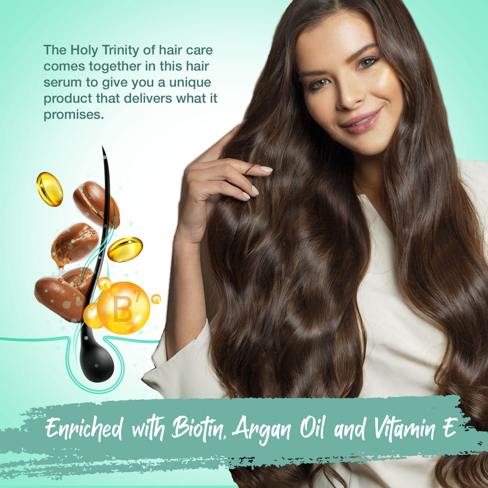HerStyler with argan oil visual highlighting nourishing, shiny benefits