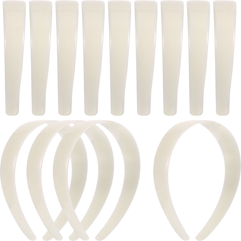 HESTYA front view of 20-pack white headbands showing clean blank surface and quantity benefit