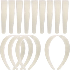 HESTYA front view of 20-pack white headbands showing clean blank surface and quantity benefit