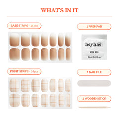 heyhae hand applying a strip demonstrating easy warmth-fit method for flawless adherence