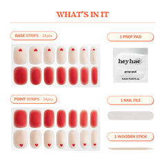 heyhae application in hand demonstrating easy stick-on benefit