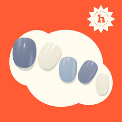 heyhae finished manicure top view showing salon-quality gloss