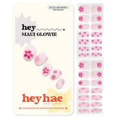 heyhae front packaging showing Hey, Maui Glowie and included tools for easy results