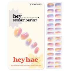 heyhae front packaging showing marble pink design and benefit easy salon style