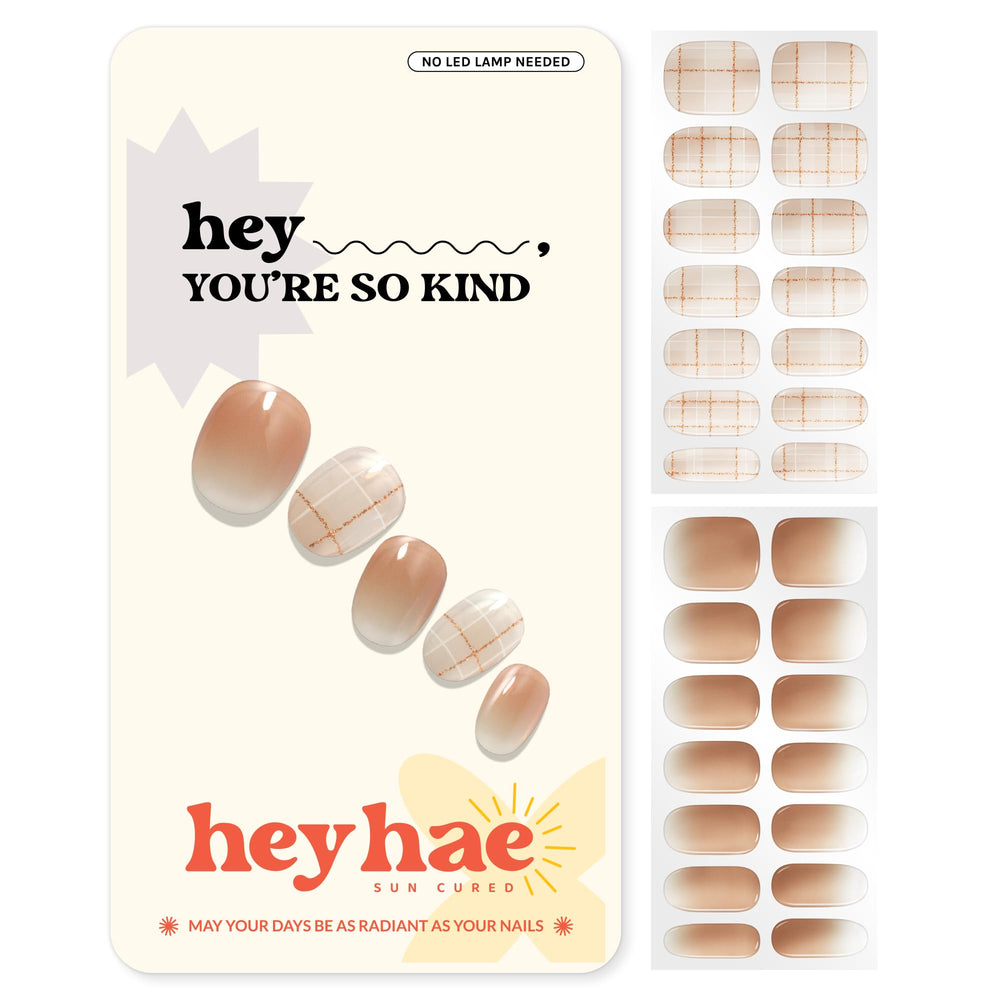 heyhae front packaging showing ombre checker design and kit contents benefit quick selection