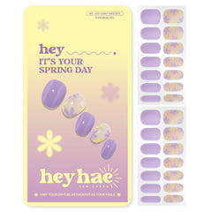 heyhae front packaging showing purple floral artwork and kit contents benefit: clear kit overview