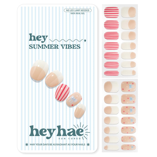 heyhae front packaging showing beige French strips and kit benefits