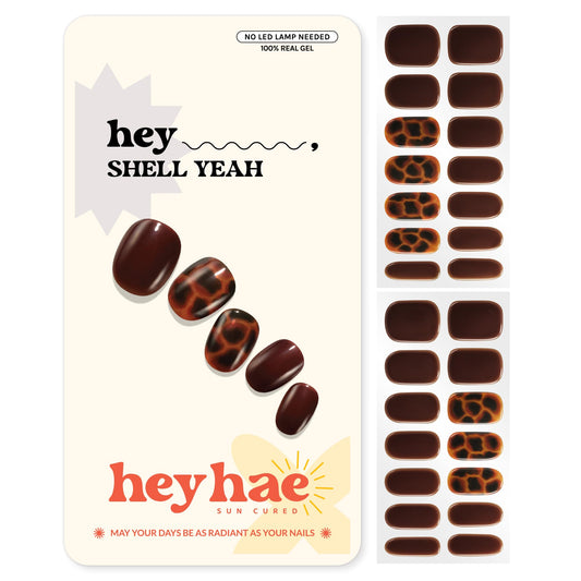 heyhae front packaging showing full kit and autumn tortoiseshell design, visual clarity benefit