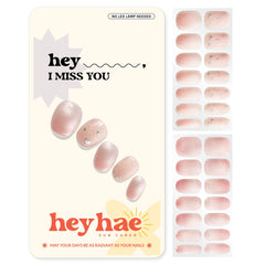 heyhae front packaging showing glittery pink strips and accessories for instant salon results