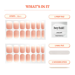 heyhae kit contents displayed with strips, file, pad and stick benefits