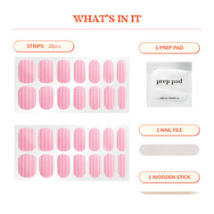heyhae kit contents displayed with prep pad file and wooden stick for easy use