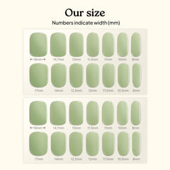 heyhae model wearing strips to show real-life matcha-green manicure appeal